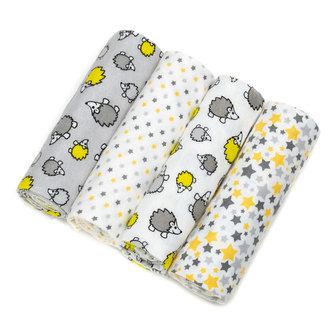 Látkové pleny, grey hedgehogs / šedí ježci
