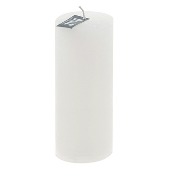 Rustikální svíčka DutZ, Výška 16 cm, průměr 6 cm, barva bílá