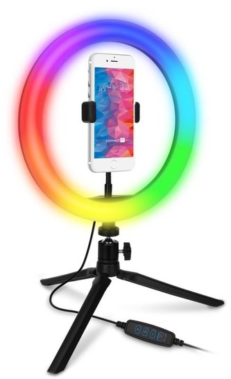 CONNECT IT Selfie10RGB kruhové 10\" RGB LED světlo