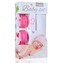 Baby set - bambusová osuška white / bílá + kočárkový kolíček pink / růžová