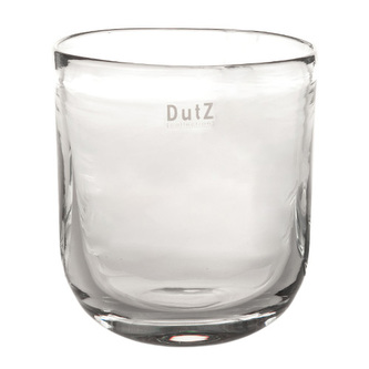 Skleněná oválná váza DutZ, Oval Vase C, výška 27 cm, šířka 27 cm, hloubka 20 cm, barva čirá