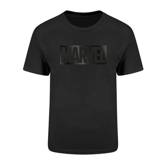 Pánské tričko Marvel Comics: Logo black on black (L) černá bavlna