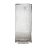 Skleněná váza DutZ, Cylinder C3, výška 27 cm, průměr 15 cm, barva čiré bubliny