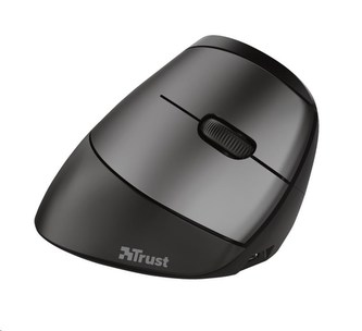 TRUST myš Bayo Ergonomic Rechargeable Wireless Mouse, optická, černá