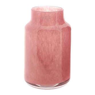 Skleněná váza DutZ, Vase Nova C, výška 25 cm, průměr 15 cm, barva brusinková