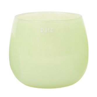 Skleněný květináč DutZ, Pot, výška 6 cm, průměr 8 cm, barva světle zelená
