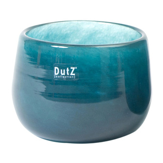 Skleněný květináč DutZ, Pot, výška 6 cm, průměr 8 cm, barva námořnická modř