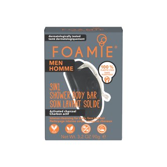 Foamie Pánské sprchové mýdlo na obličej, tělo a vlasy What A Man (3 in 1 Shower Body Bar) 90 g man