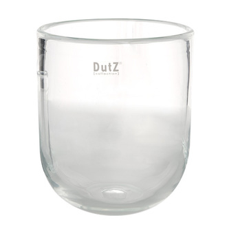 Skleněná váza DutZ, Vase Flower, výška 23 cm, průměr 19 cm, barva čirá
