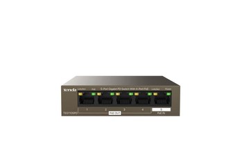 Tenda TEG1105PD - 5-port PoE PD Gigabit Ethernet Switch, 1x PoE IN, 4x PoE OUT, Kov, Fanless Tenda TEG1105PD - 5-port PoE PD Gigabit Ethernet Switch, 1x PoE IN, 4x PoE OUT, Kov, Fanless