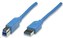 MANHATTAN Kabel USB 3.0 A-B propojovací 3m, modrý