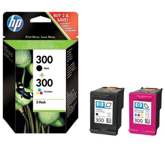 HP 300 2-pack Black/Tri-color Original Ink Cartridges