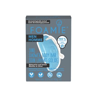 Foamie Pánské sprchové mýdlo na obličej, tělo a vlasy Seas The Day (3 in 1 Shower Body Bar) 90 g man