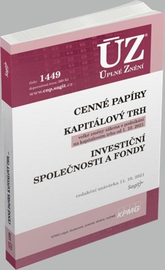 ÚZ 1449 Cenné papíry, Kapitálový trh, Investiční společnosti a fondy, Komoditní burzy