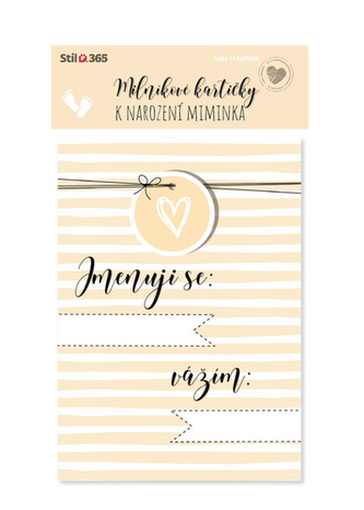 Milníkové kartičky K narození miminka