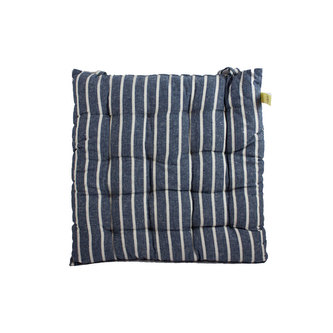 Podsedák prošívaný 40*40 cm, pruhovaný, modro-bílý