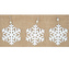 Dekorace vánoční k zavěšení - Vločka dřevěná bílá 7cm 3ks