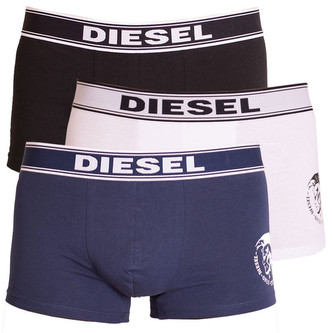 3Pack pánské boxerky Diesel černo, modro, bílé Velikost: M