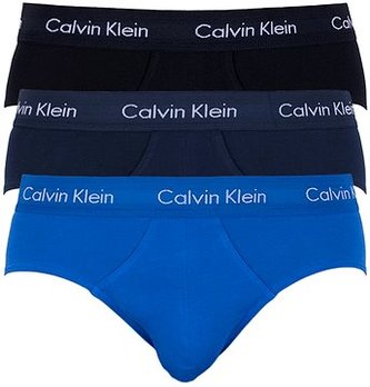3Pack slipy Calvin Klein Low Rise černé/tmavě modré/modré Velikost: M