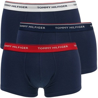 3Pack pánské boxerky Tommy Hilfiger Low Rise s barevnou gumou Velikost: S