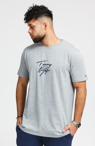 Tommy Hilfiger pánské tričko Crew Neck Logo šedé Velikost: XL
