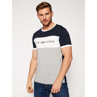 Tričko Tommy Hilfiger CN SS Tee Logo Flag modré Velikost: XL