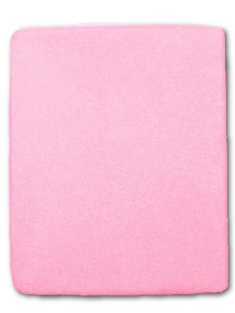 Froté prostěradlo do postýlky růžová