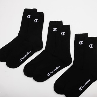 Champion 3 Pack Crew Socks černé Velikost: 43/46