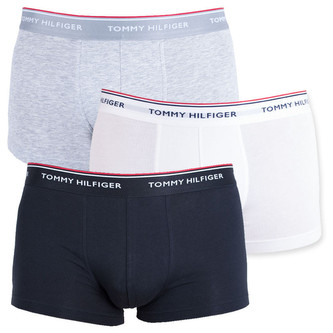 3Pack pánské boxerky Tommy Hilfiger černé, bílé, šedé Low Rise Velikost: L