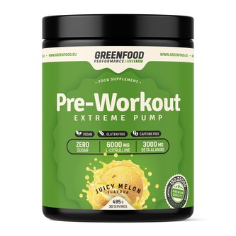 GreenFood nutrition - Performance Pre-workout 495g - Melounový juice