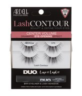 Ardell Lash Contour umělé řasy Lash Contour 370 2 páry + lepidlo na řasy a oční linka Duo Line It Lash It 2in1 Eyeliner & Lash Adhesive 2,5 g