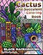 Cactus and Succulent Coloring Book BLACK BACKGROUND Color By Numbers for Adults Desert Plants Mosaic Puzzles: Houseplant Book- P