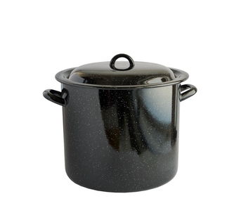 Hrnec s poklicí smalt černý 25 cm 10 L