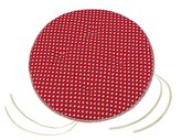 Sedák Adéla kulatý hladký - červená srdíčka - průměr 40 cm