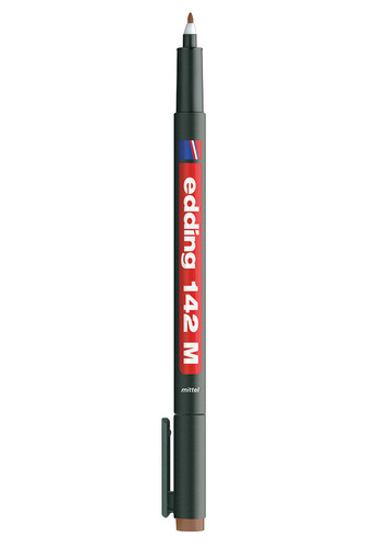 Permanentní popisovač EDDING 142 M, hnědý