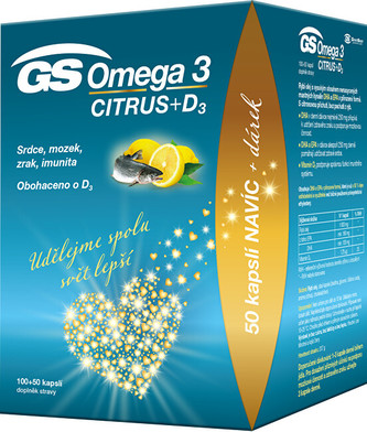 Green-Swan GS Omega 3 Citrus + D 100+50 kapslí DÁREK 2021