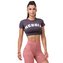 Dámské tričko Crop Top Sporty Hero Old Rose - NEBBIA - Velikost XS