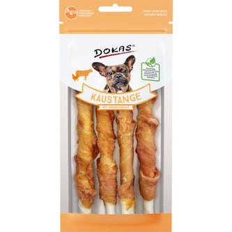 Dokas – Tyčinky z hovězí kůže obalené kuřecím 50 g Dokas – Tyčinky z hovězí kůže obalené kuřecím 50 g