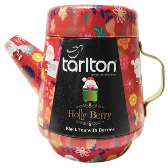 TARLTON Tea Pot Holly Berry Black - sypaný černý čaj s kousky ovoce v plechové konvičce 100g TARLTON Tea Pot Holly Berry Black - sypaný černý čaj s kousky ovoce v plechové konvičce 100g