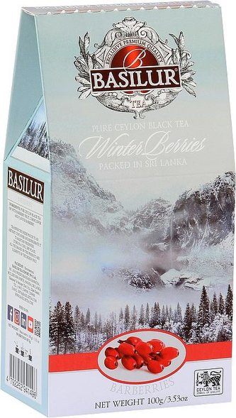 BASILUR Winter Berries Barberries - černý aromatizovaný čaj 100g