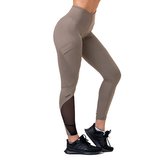 Dámské legíny High Waist Fit&Smart Mocha - NEBBIA - Velikost S