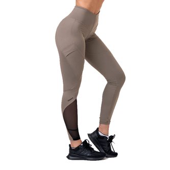 Dámské legíny High Waist Fit&Smart Mocha - NEBBIA - Velikost S