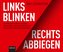 Links blinken, rechts abbiegen