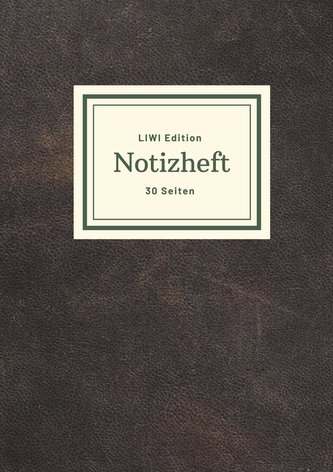 Dünnes Notizheft A5 liniert - Notizbuch 30 Seiten 90g/m² - Softcover schwarz - Papier aus nachhaltiger Forstwirtschaft