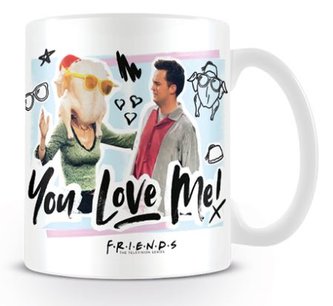 Bílý keramický hrnek Friends|Přátelé: You Love Me (objem 315 ml) bílý
