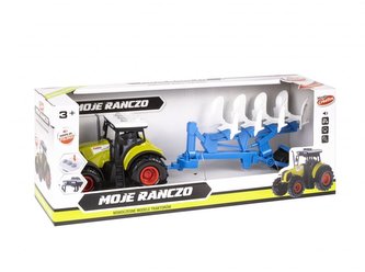 Traktor s obracákem sena světlo, zvuk