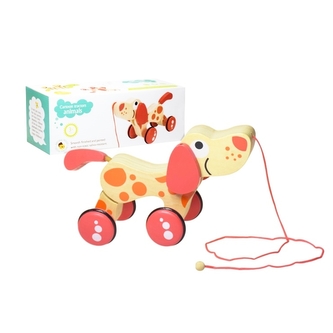 Dřevěný pejsek na tahání