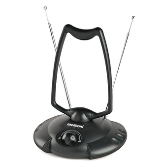 Televizní anténa Meliconi, 881006, AT 38 Plus, pokojová, zisk 38 dB, LTE filtr, otočná, Full HD, 4K