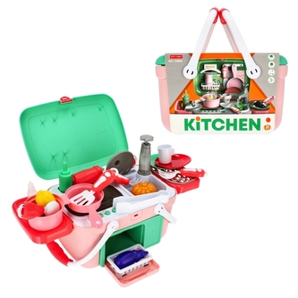 Přenosná kuchyňka se světelnými a zvukovými funkcemi v košíku