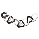 Plastový řetěz černobílý 8 tvarů